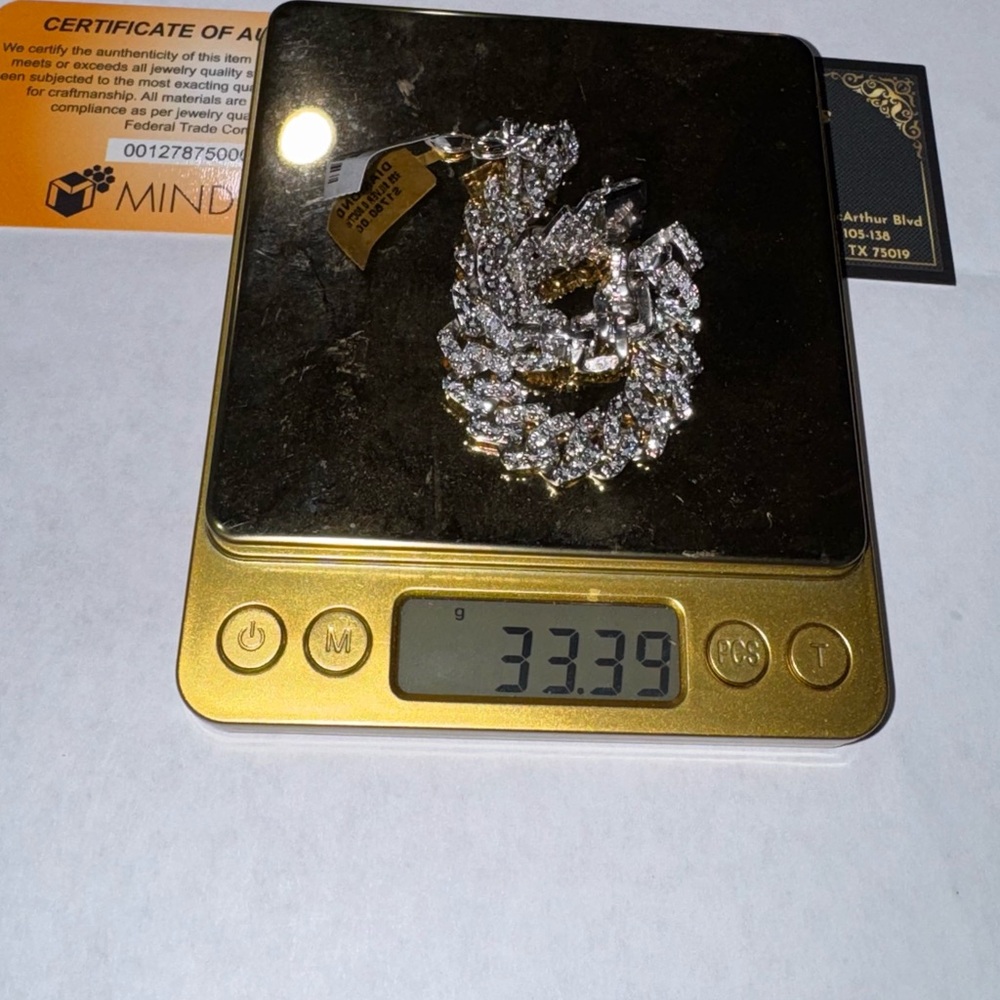 Real Diamond Cuban Link Bracelet, FREE APPRAISAL, Natural Earth Mined Diamonds, - Picture 4 of 8